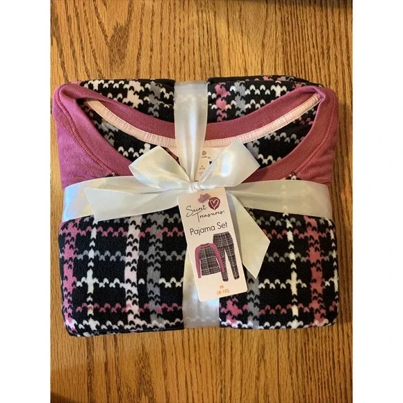 Women's Ladies' Pajamas Super Soft Velour PJ's 2-Pc Size M 8/10 Loungewear NWT - Picture 3 of 12